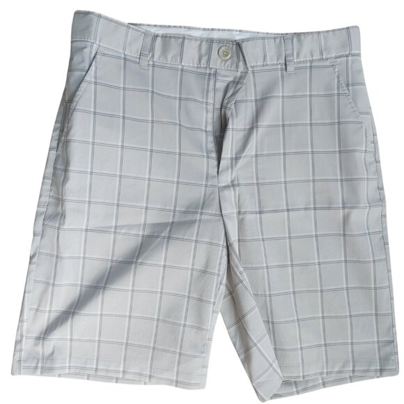 Greg Norman Collection Other - GREG NORMAN for Tasso Elba Grey Plaid Men's Golf Shorts - Size 32